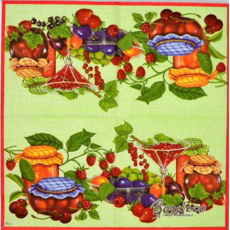 Serwetka decoupage firmy MAKI przetwory 33x33cm